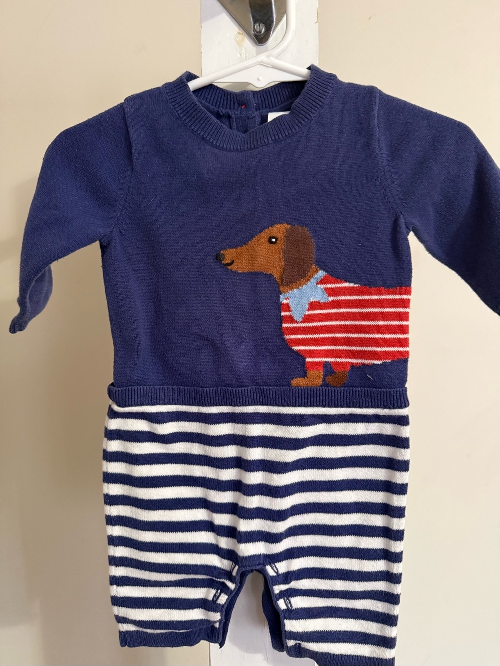 Baby Boden Sausage Dog Knitted Romper - Picture 5 of 10